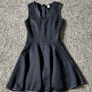 Small Forever21 faux leather lined fit+flare dress